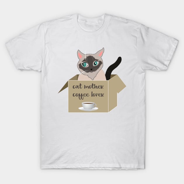 Funny cat mother quote T-Shirt by Orangerinka